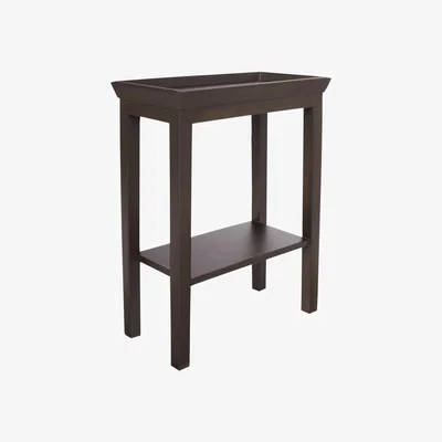 OKA OKA, Gustavian Wooden Sofa Side Table - Rubbed Black, Side Tables, Wood