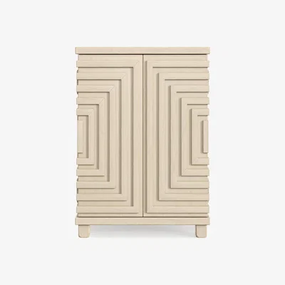 OKA OKA, Rubinne Side Table - Washed Grey, Side Tables, Pine Wood