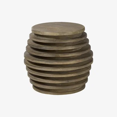 OKA Quinby Side Table - Raw Umber