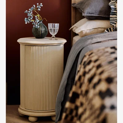 OKA OKA, Ingrid Side Table - Chalk, Side Table