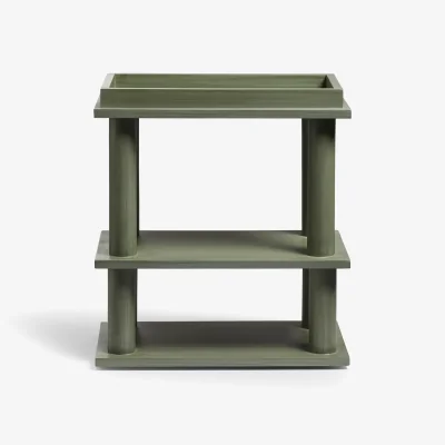 OKA OKA, Herbert Sofa Side Table - Seafoam, Side Table