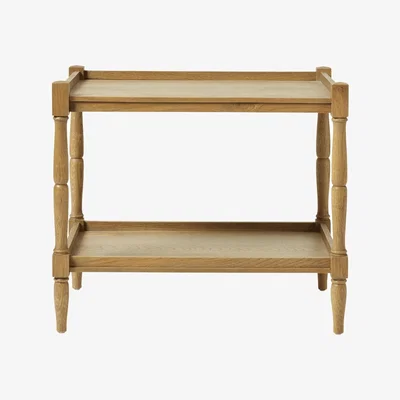 OKA OKA, Radnor Large Sofa Side Table - Weathered Oak, Side Tables, Wood