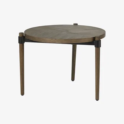 OKA Garasu Side Table - Aged Bark