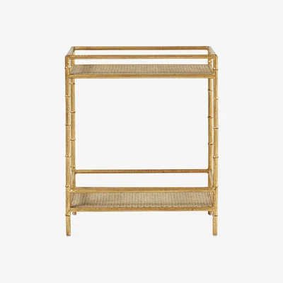 OKA OKA, Baricella Side Table With Shelves - Natural, Side Tables, Metal