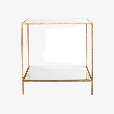 OKA OKA, Triomphe Side Table - Antiqued Mirror, Side Tables, Glass/Metal