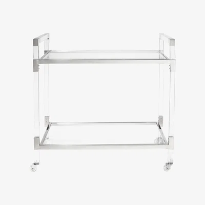OKA Lenox Drinks Trolley - Clear