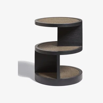 OKA OKA, Abaneri Side Table - Ebony, Side Tables, Wood