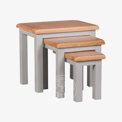 Oak&More Devonshire Diamond Painted Nest of Tables