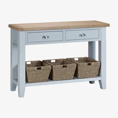 Oak&More Willow Oak and Grey Large Console Table