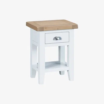Oak&More Eden Oak and White Side Table