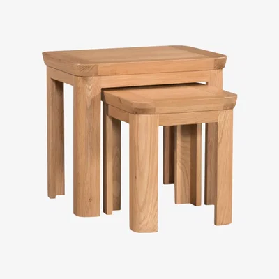 Oak&More Veneto Oak Nest of 2 Tables