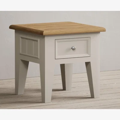 Oak&More Weymouth Oak and Soft White Painted Lamp Table
