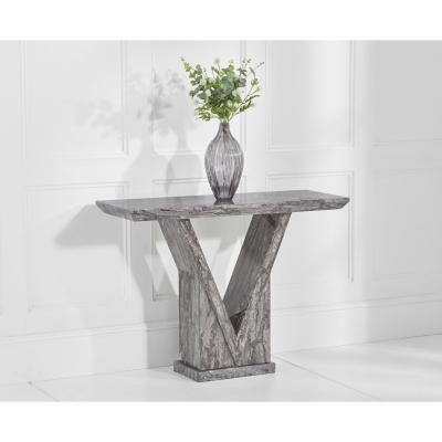 Oak&More Mocha Grey Marble Console Table