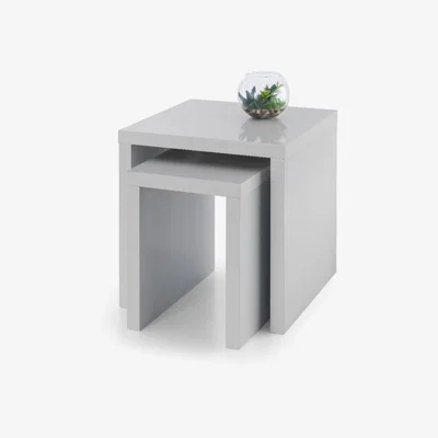 Oak&More Metro High Gloss Nest of Tables Grey