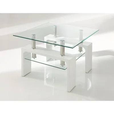 Oak&More Calico White Lamp Table