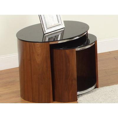 Oak&More Corsair Walnut Glass Nest of Tables