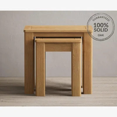 Oak&More Eclipse Solid Oak Nest Of Tables
