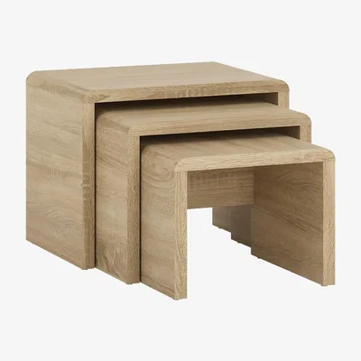 Oak&More Moderne Small Oak Nest of Tables