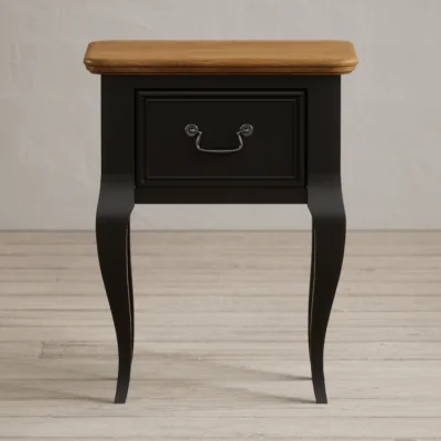 Oak&More Chateau Noir Oak and Black Painted Lamp Table
