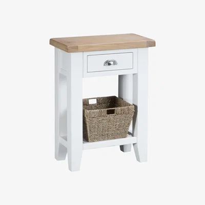 Oak&More Eden Oak and White Telephone Table