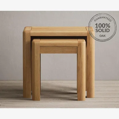 Oak&More Harper Solid Oak Nest Of Tables