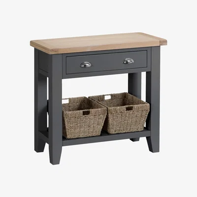 Oak&More Eden Oak and Grey Console Table