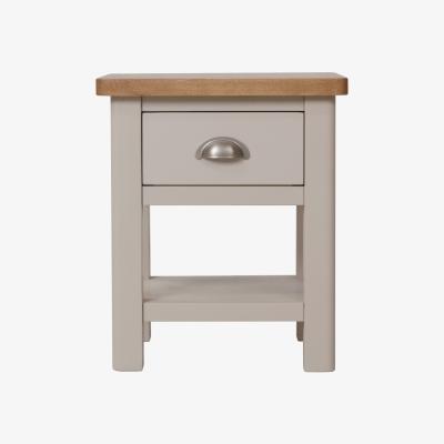 Oak&More Cole Oak and Truffle Grey Lamp Table
