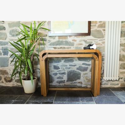 Oak&More Modern Oak Petite Console Tables (Set of 2)