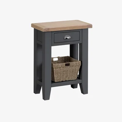 Oak&More Eden Oak and Grey Telephone Table