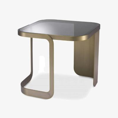 Olivia's Eichholtz Numa Side Table in Brushed Brass Finish