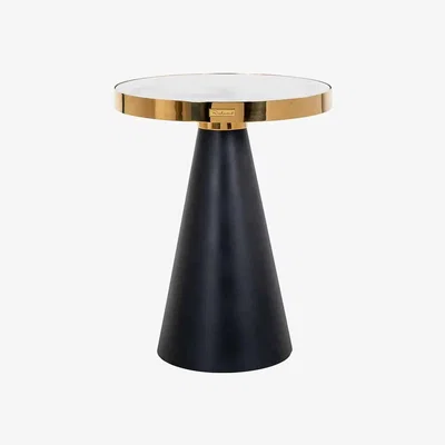 Olivia's Richmond Odin Gold And Black Side Table | Outlet
