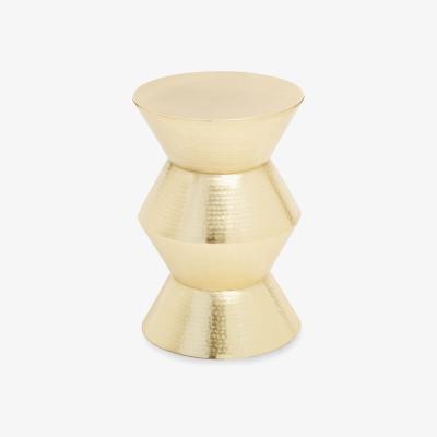 Olivia's Olivia's Raphael Angular Drum Style Side Table in Gold