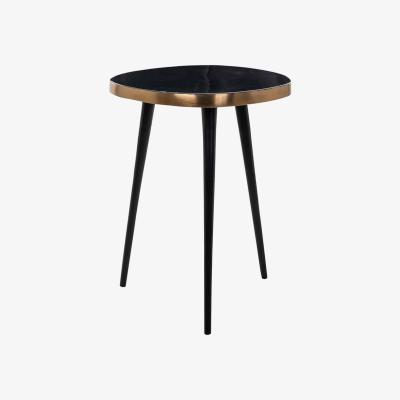 Olivia's Richmond Levi Gold And Black Side Table