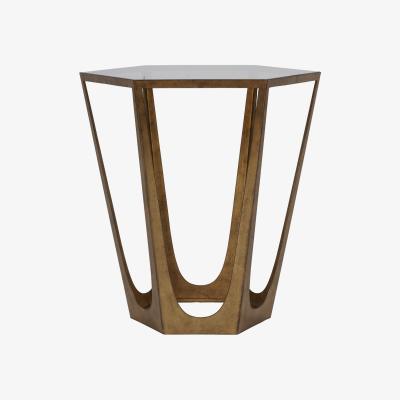 Olivia's Libra Interiors Terassa Catalan Style Champagne and Smoked Glass Side Table