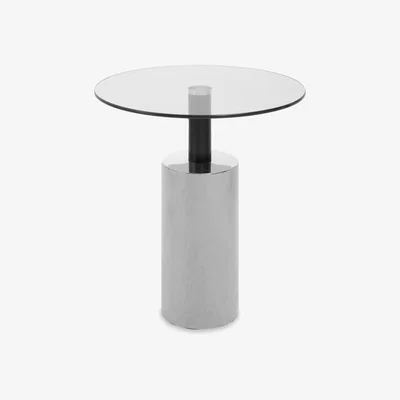 Olivia's Olivia's Olive Side Table in Black & Silver