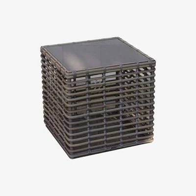 Olivia's Skyline Outdoor Side Table Castries Brown Square Outdoor Side Table