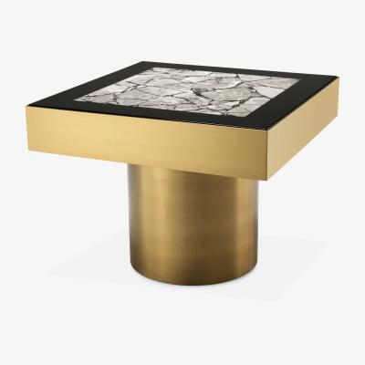 Olivia's Eichholtz Tatler Side Table in Brushed Brass Finish