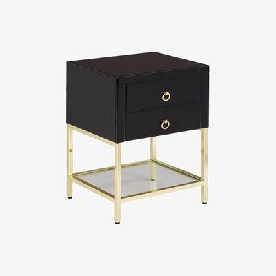Olivia's Olivia's Side Table Katie Townhouse Gold 2 Drawer