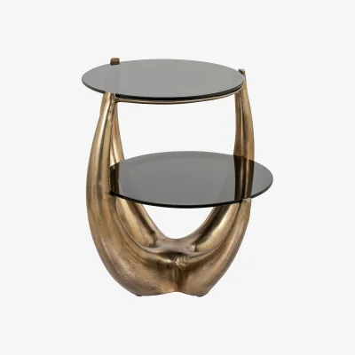 Olivia's Richmond Interiors Aida Gold Side Table