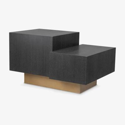 Olivia's Eichholtz Nerone Side Table in Charcoal Grey Oak Veneer