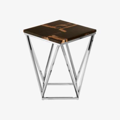 Olivia's Olivia's Dark Petrified, Parallel Base Side Table