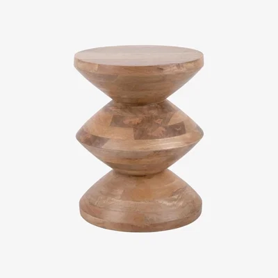 Olivia's Leitmotiv Mango Wood Totem Side Table