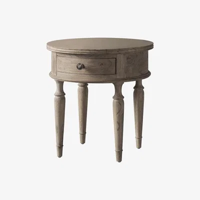 Olivia's Gallery Direct Mustique Round 1 Drawer Side Table