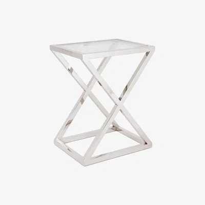 Olivia's RV Astley Nico side table in stainless steel