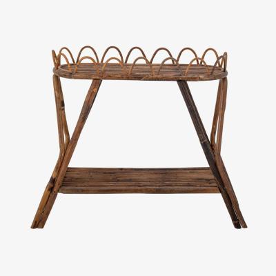 Olivia's Bloomingville Sanibel Side Table in Brown Rattan