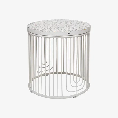 Olivia's Bloomingville Cap Side Table in White