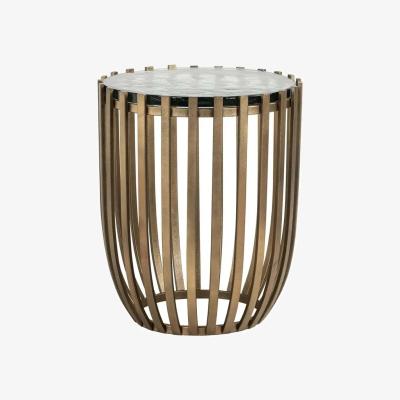 Olivia's Richmond Interiors Volante Side Table in Gold