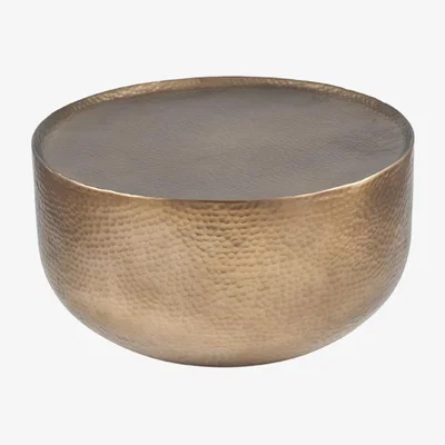 Olivia's Olivia's Small Sammie Hammered Metal Table in Antique Brass