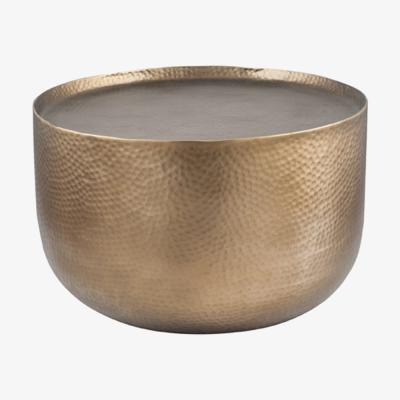 Olivia's Olivia's Large Sammie Hammered Metal Table in Antique Brass