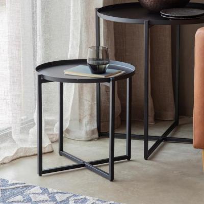 Olivia's Gallery Direct Balotra Black Round Side Table | Outlet